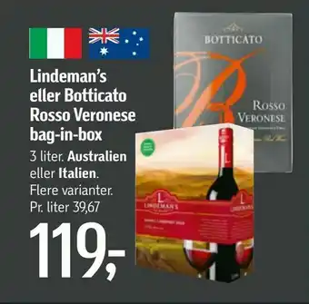 Føtex Lindeman's eller Botticato Rosso Veronese bag-in-box tilbud