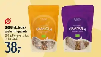 Føtex GRØD økologisk glutenfri granola tilbud
