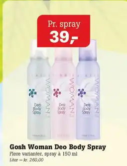 Poetzsch Padborg Gosh Woman Deo Body Spray tilbud
