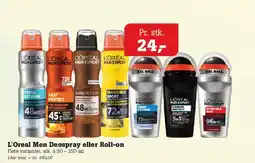 Poetzsch Padborg L'Oreal Men Deospray eller Roll-on tilbud