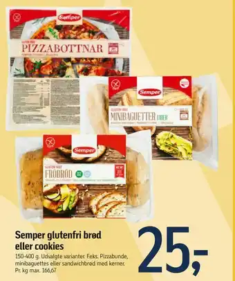 Føtex Semper glutenfri brød eller cookies tilbud