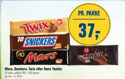 Otto Duborg Mars, Snickers, Twix eller Toms Yankie tilbud