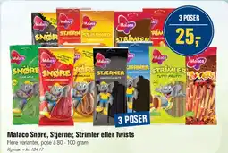 Otto Duborg Malaco Snøre, Stjerner, Strimler eller Twists tilbud