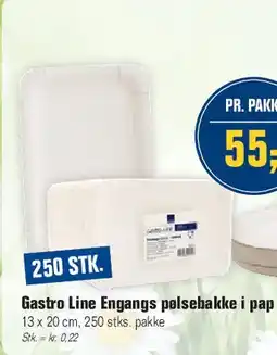 Otto Duborg Gastro Line engangs pølsebakke i pap tilbud