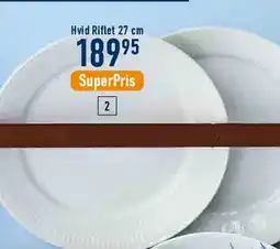 Imerco Hvid Riflet tallerken tilbud