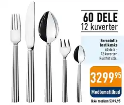 Imerco Bernadotte bestiksæt 60 dele (12 kuverter) tilbud