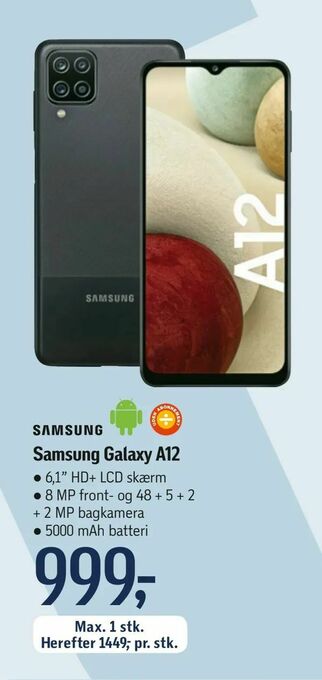 Føtex Samsung Galaxy A12 tilbud
