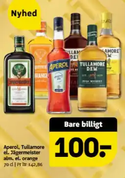 Løvbjerg Aperol, Tullamore el. Jägermeister alm. el. orange tilbud