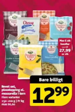 Løvbjerg Revet ost, pizzatopping el. mozzarella i tern tilbud