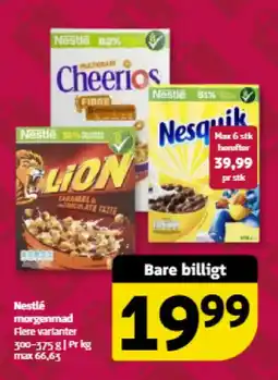 Løvbjerg Nestlé morgenmad tilbud