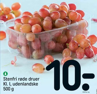 REMA 1000 Stenfri røde druer tilbud