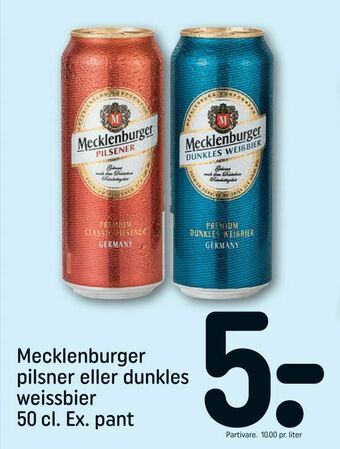 REMA 1000 Mecklenburger pilsner eller dunkles weissbier tilbud