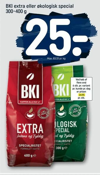 REMA 1000 BKI extra eller økologisk special tilbud
