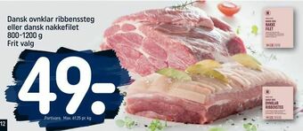 Dansk ovnklar ribbenssteg eller dansk nakkefilet
