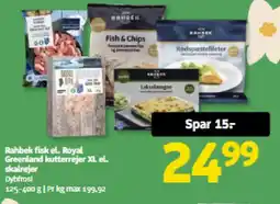 Løvbjerg Rahbek fisk el. Royal Greenland kutterrejer XL el. skalrejer tilbud