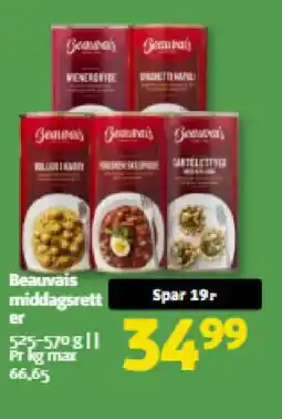 Løvbjerg Beauvais middagsretter tilbud