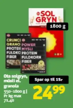 Løvbjerg Ota solgryn, müsli el. granola tilbud