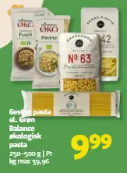 Løvbjerg Gestus pasta el. Grøn Balance skologisk pasta tilbud