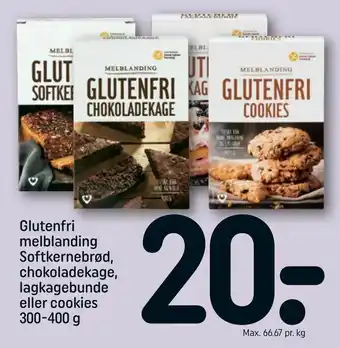 REMA 1000 Glutenfri melblanding Softkernebrød, chokoladekage, lagkagebunde eller cookies tilbud