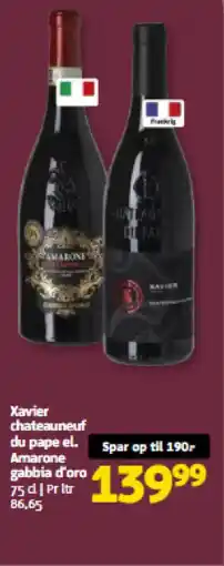 Løvbjerg Xavier chateauneuf du pape el. Amarone gabbia d'oro tilbud