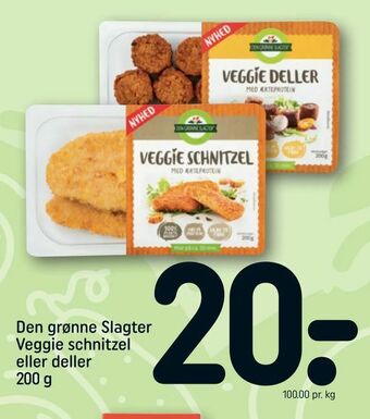 Den grønne Slagter Veggie schnitzel eller deller