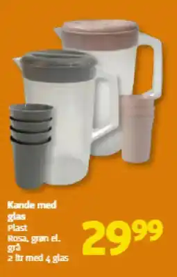 Løvbjerg Kande med glas tilbud