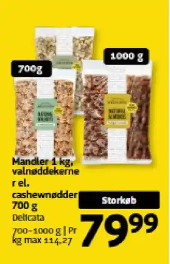 Løvbjerg Mandler, valnøddekerner el. cashewnødder tilbud