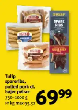 Løvbjerg Tulip spareribs, pulled pork el. højer pølser tilbud