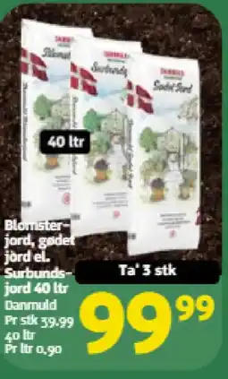 Løvbjerg Blomster- jord, gødet jord el. Surbunds- jord tilbud