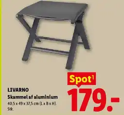 Lidl LIVARNO Skammel af aluminium tilbud