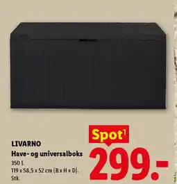Lidl LIVARNO Have- og universalboks tilbud