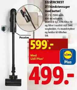 Lidl SILVERCREST 2i1 håndstøvsuger med batteri tilbud