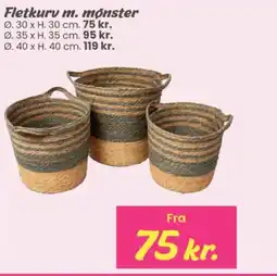 Hi five Fletkurv m. mønster tilbud