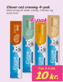 Hi five CLEVER CAT Creamy 4-pak tilbud