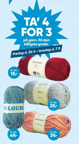 Bilka På garn. tilbud