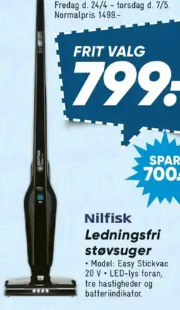Bilka Nilfisk Ledningsfri støvsuger tilbud