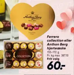 Bilka Ferrero collection eller Anthon Berg hjerteæske tilbud
