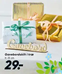 Bilka Gavebordskilt i træ tilbud
