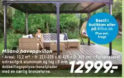 Bilka Milano havepavillon tilbud