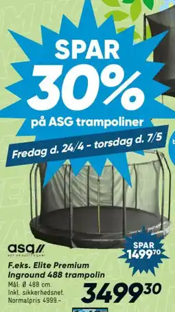 Bilka Elite Premium Inground 488 trampolin tilbud