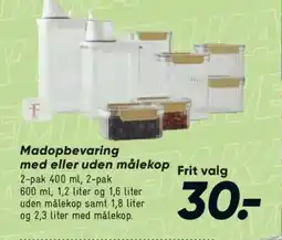 Bilka Madopbevaring med eller uden målekop tilbud