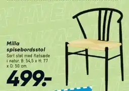 Bilka Milla spisebordsstol tilbud