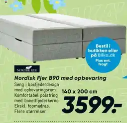 Bilka Nordisk Fjer B90 med opbevaring tilbud