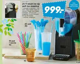 Bilka 2-i-1 slush ice og soft ice maskine tilbud