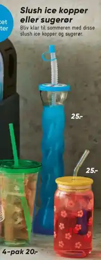 Bilka Slush ice kopper eller sugerør tilbud