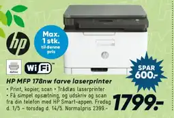 Bilka HP MFP 178nw farve laserprinter tilbud
