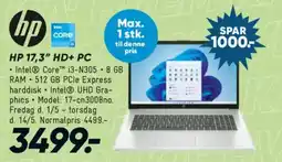 Bilka HP 17,3" HD+ PC tilbud