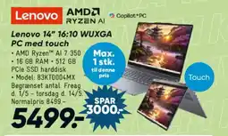 Bilka Lenovo 14" 16:10 WUXGA PC med touch tilbud