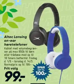 Bilka Altec Lansing on-ear høretelefoner tilbud