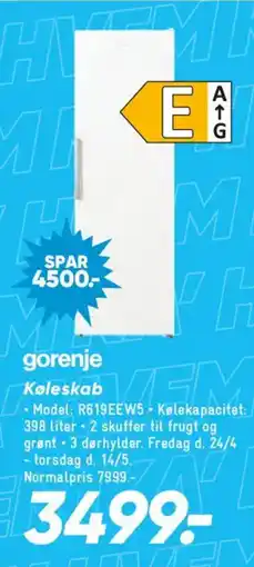 Bilka Gorenje Køleskab tilbud
